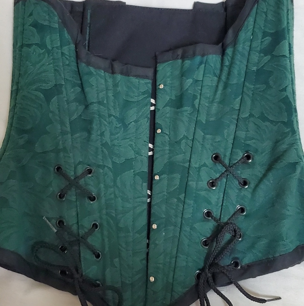Emerald Underbust Lace Up Corset